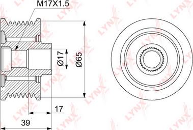 LYNXauto PA-1124 - Kasnak, alternator, sərbəst dönərli mufta furqanavto.az