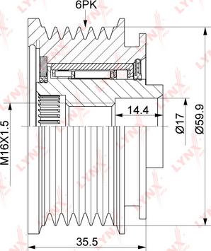 LYNXauto PA-1175 - Kasnak, alternator, sərbəst dönərli mufta furqanavto.az