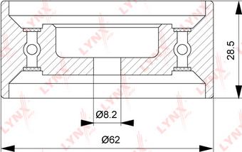 LYNXauto PB-1308 - Gərginlik kasnağı, vaxt kəməri furqanavto.az