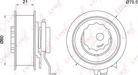 LYNXauto PB-1262 - Gərginlik kasnağı, vaxt kəməri www.furqanavto.az