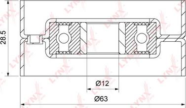 LYNXauto PB-3062 - Yönləndirmə / Bələdçi kasnağı, vaxt kəməri furqanavto.az