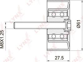 LYNXauto PB-3027 - Yönləndirmə / Bələdçi kasnağı, vaxt kəməri furqanavto.az