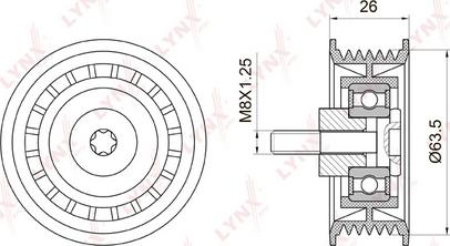 LYNXauto PB-7029 - Yönləndirmə / Bələdçi Kasnağı, v-yivli kəmər furqanavto.az