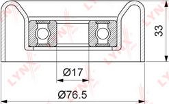 LYNXauto PB-7191 - Yönləndirmə / Bələdçi Kasnağı, v-yivli kəmər furqanavto.az