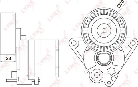 LYNXauto PT-3021 - Kəmər Dartıcı, v-yivli kəmər furqanavto.az