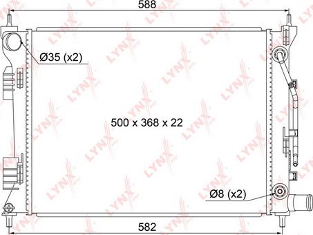 LYNXauto RB-1049 - Radiator, mühərrikin soyudulması furqanavto.az