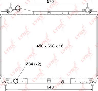 LYNXauto RB-1120 - Radiator, mühərrikin soyudulması furqanavto.az