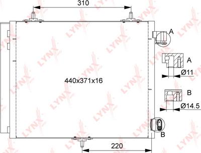 LYNXauto RC-0407 - Kondenser, kondisioner furqanavto.az