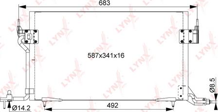 LYNXauto RC-0180 - Kondenser, kondisioner furqanavto.az