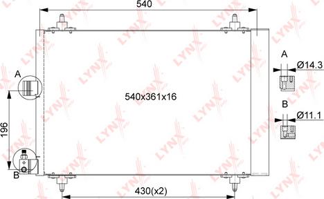 LYNXauto RC-0181 - Kondenser, kondisioner furqanavto.az