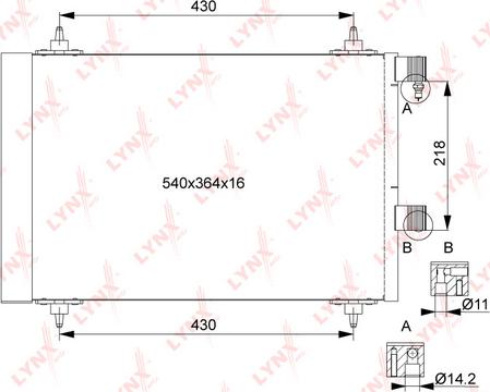 LYNXauto RC-0182 - Kondenser, kondisioner furqanavto.az