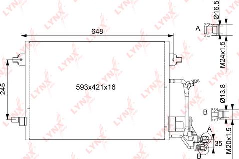 LYNXauto RC-0126 - Kondenser, kondisioner furqanavto.az