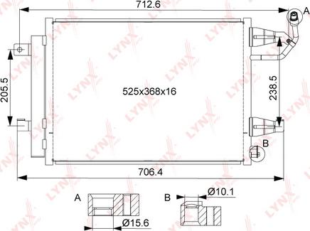 LYNXauto RC-0353 - Kondenser, kondisioner furqanavto.az