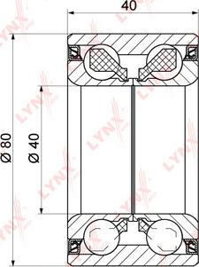 LYNXauto WB-1336 - Təkər qovşağı, podşipnik dəsti furqanavto.az
