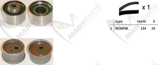 Mabyparts OBK010499 - Vaxt kəməri dəsti furqanavto.az