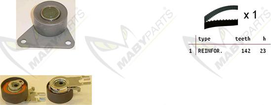 Mabyparts OBK010447 - Vaxt kəməri dəsti furqanavto.az