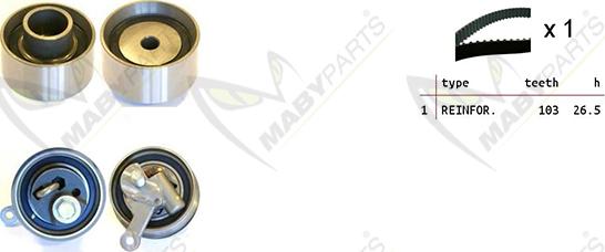 Mabyparts OBK010475 - Vaxt kəməri dəsti furqanavto.az