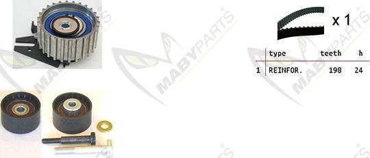 Mabyparts OBK010098 - Vaxt kəməri dəsti furqanavto.az