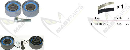 Mabyparts OBK010057 - Vaxt kəməri dəsti furqanavto.az