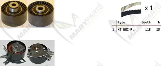 Mabyparts OBK010089 - Vaxt kəməri dəsti furqanavto.az