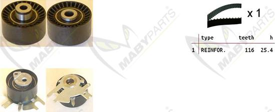 Mabyparts OBK010074 - Vaxt kəməri dəsti furqanavto.az