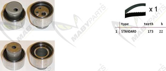 Mabyparts OBK010155 - Vaxt kəməri dəsti furqanavto.az