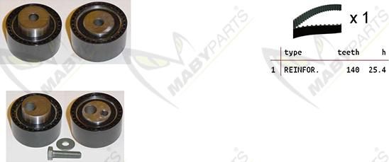 Mabyparts OBK010104 - Vaxt kəməri dəsti furqanavto.az