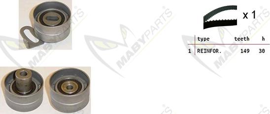 Mabyparts OBK010188 - Vaxt kəməri dəsti furqanavto.az