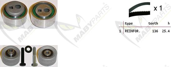 Mabyparts OBK010139 - Vaxt kəməri dəsti furqanavto.az