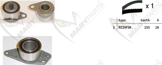 Mabyparts OBK010135 - Vaxt kəməri dəsti furqanavto.az