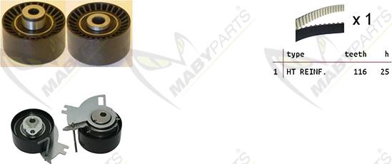 Mabyparts OBK010131 - Vaxt kəməri dəsti furqanavto.az