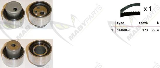 Mabyparts OBK010127 - Vaxt kəməri dəsti furqanavto.az