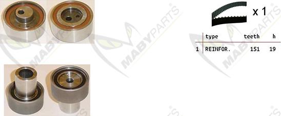 Mabyparts OBK010359 - Vaxt kəməri dəsti furqanavto.az