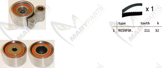 Mabyparts OBK010307 - Vaxt kəməri dəsti furqanavto.az