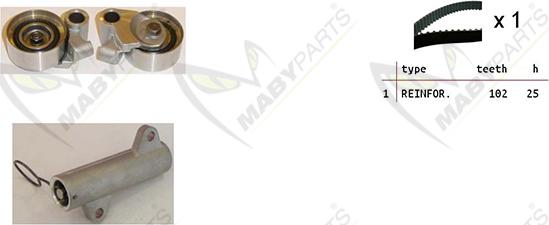 Mabyparts OBK010338 - Vaxt kəməri dəsti furqanavto.az