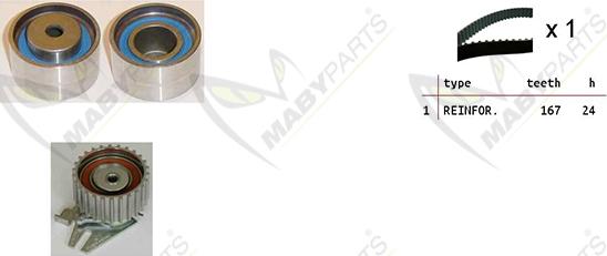 Mabyparts OBK010255 - Vaxt kəməri dəsti furqanavto.az