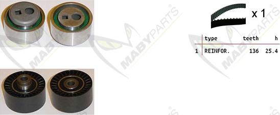 Mabyparts OBK010219 - Vaxt kəməri dəsti furqanavto.az