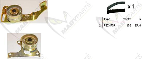 Mabyparts OBK010280 - Vaxt kəməri dəsti furqanavto.az