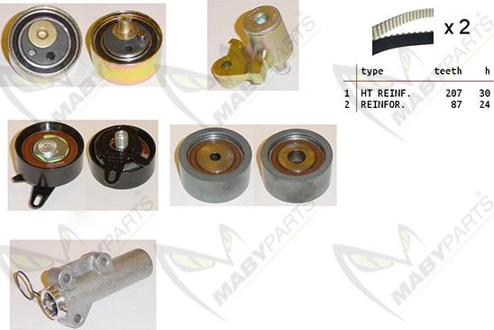 Mabyparts OBK010239 - Vaxt kəməri dəsti furqanavto.az