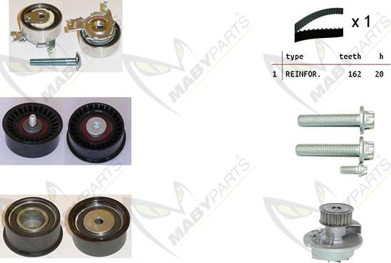 Mabyparts OBKWP0097 - Su Pompası və Vaxt Kəməri Dəsti furqanavto.az