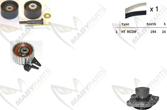 Mabyparts OBKWP0054 - Su Pompası və Vaxt Kəməri Dəsti furqanavto.az