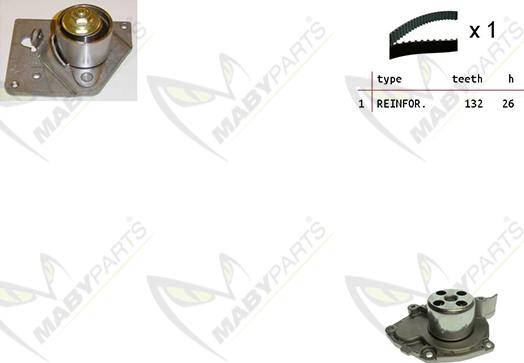 Mabyparts OBKWP0154 - Su Pompası və Vaxt Kəməri Dəsti furqanavto.az