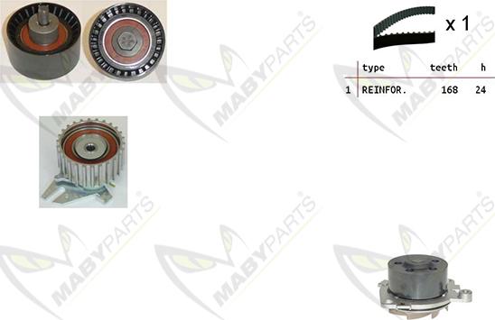 Mabyparts OBKWP0157 - Su Pompası və Vaxt Kəməri Dəsti furqanavto.az