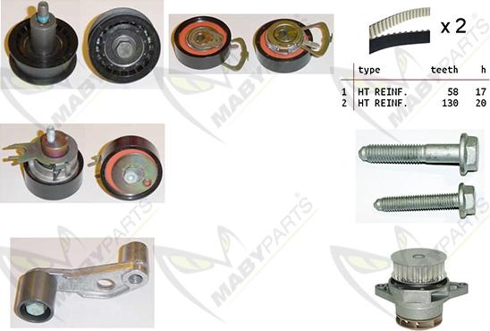 Mabyparts OBKWP0101 - Su Pompası və Vaxt Kəməri Dəsti furqanavto.az