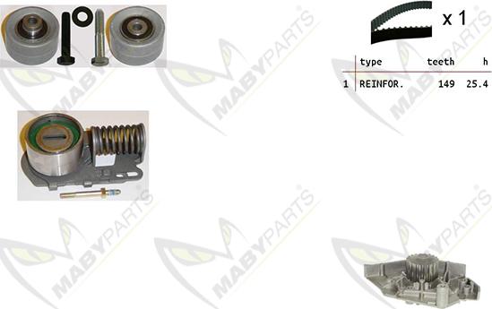 Mabyparts OBKWP0103 - Su Pompası və Vaxt Kəməri Dəsti furqanavto.az