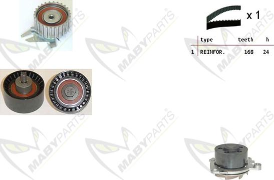 Mabyparts OBKWP0114 - Su Pompası və Vaxt Kəməri Dəsti furqanavto.az