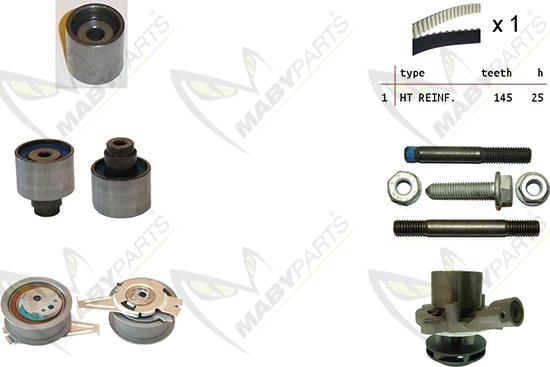 Mabyparts OBKWP0135 - Su Pompası və Vaxt Kəməri Dəsti furqanavto.az