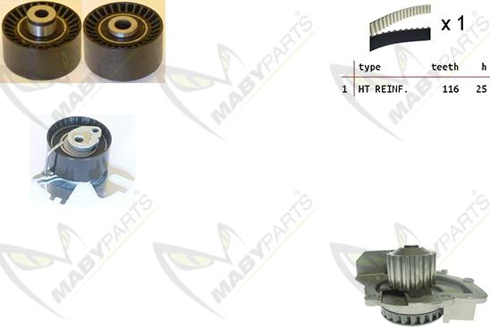 Mabyparts OBKWP0132 - Su Pompası və Vaxt Kəməri Dəsti furqanavto.az