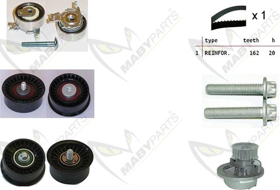 Mabyparts OBKWP0122 - Su Pompası və Vaxt Kəməri Dəsti furqanavto.az