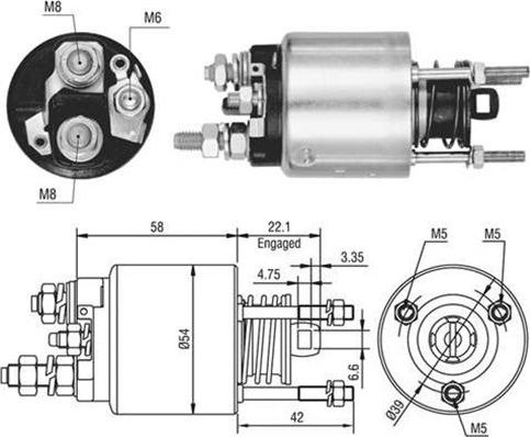 Magneti Marelli 940113050458 - Solenoid açarı, başlanğıc furqanavto.az